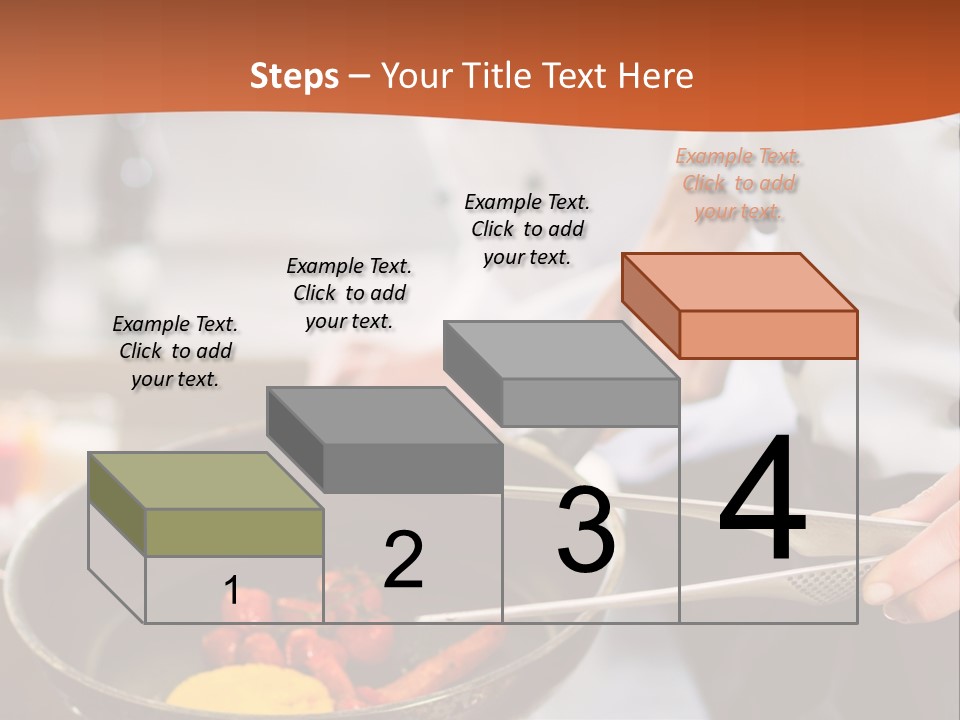 A Woman Cooking Food In A Pan On A Stove PowerPoint Template