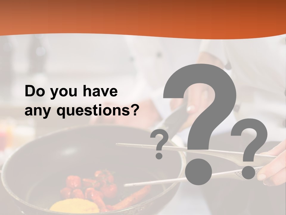 A Woman Cooking Food In A Pan On A Stove PowerPoint Template