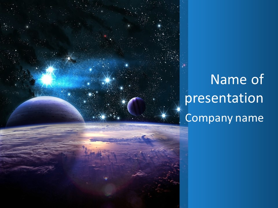 Ufo Background Cosmos PowerPoint Template