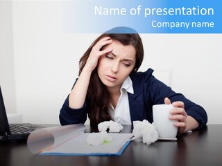 Businesswoman Business Secretary PowerPoint Template