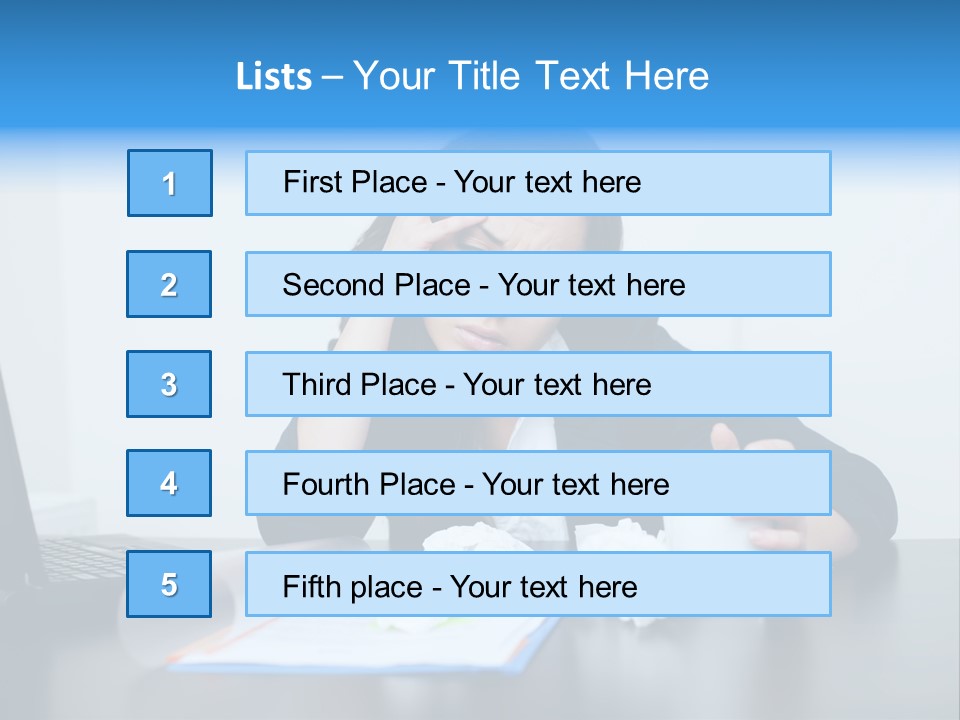 Businesswoman Business Secretary PowerPoint Template