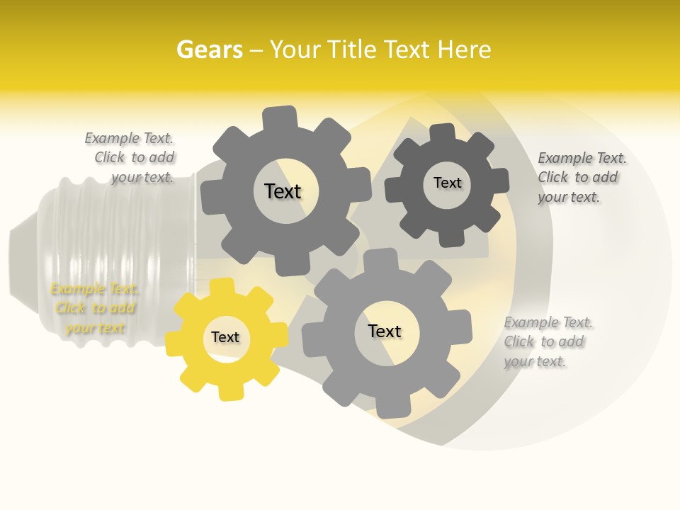 Attention Ray Yellow PowerPoint Template