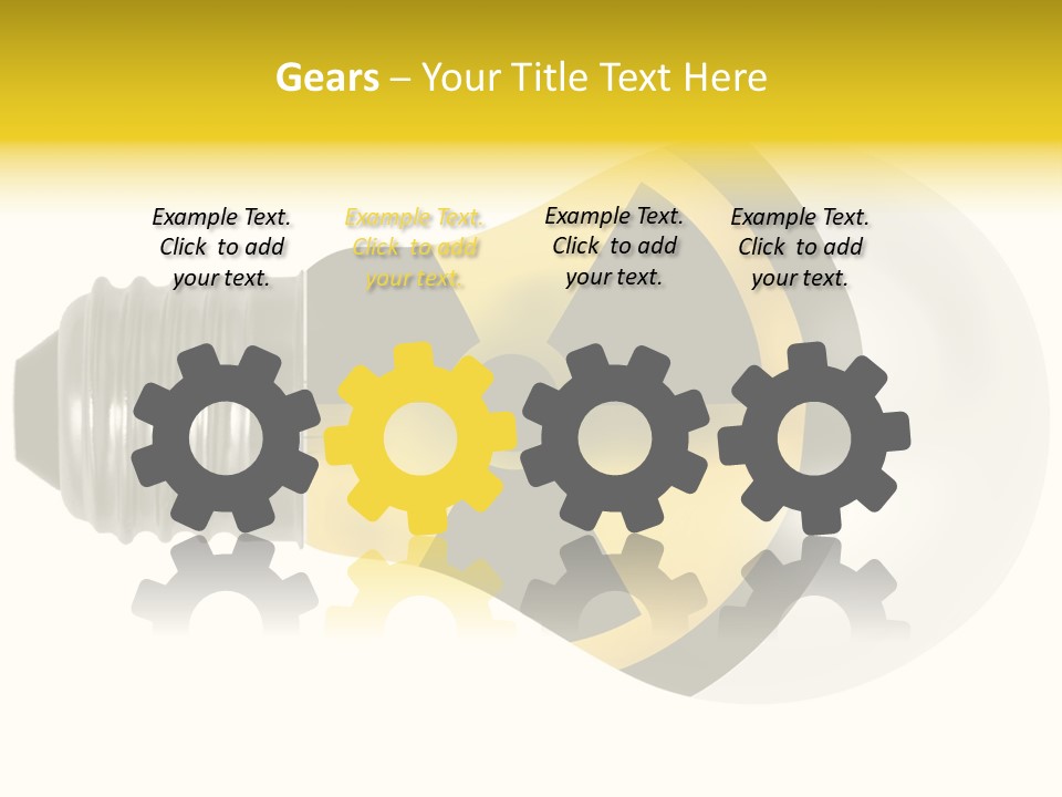 Attention Ray Yellow PowerPoint Template