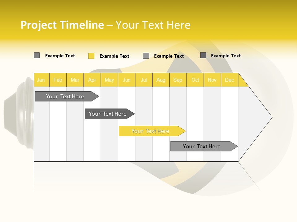Attention Ray Yellow PowerPoint Template