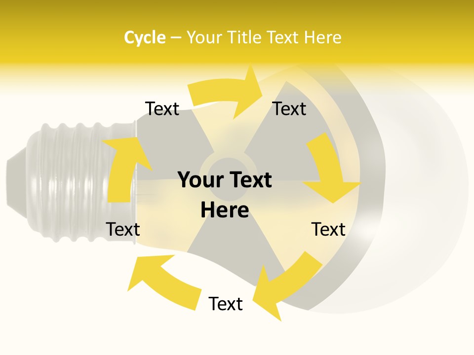 Attention Ray Yellow PowerPoint Template
