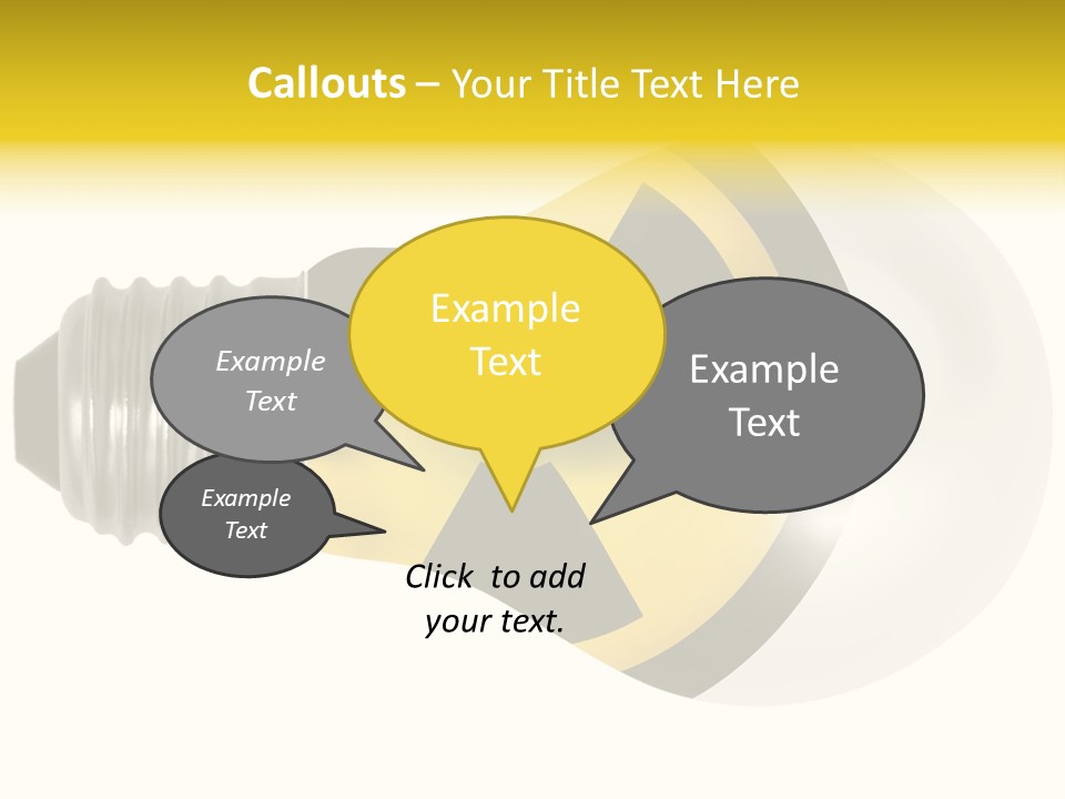 Attention Ray Yellow PowerPoint Template