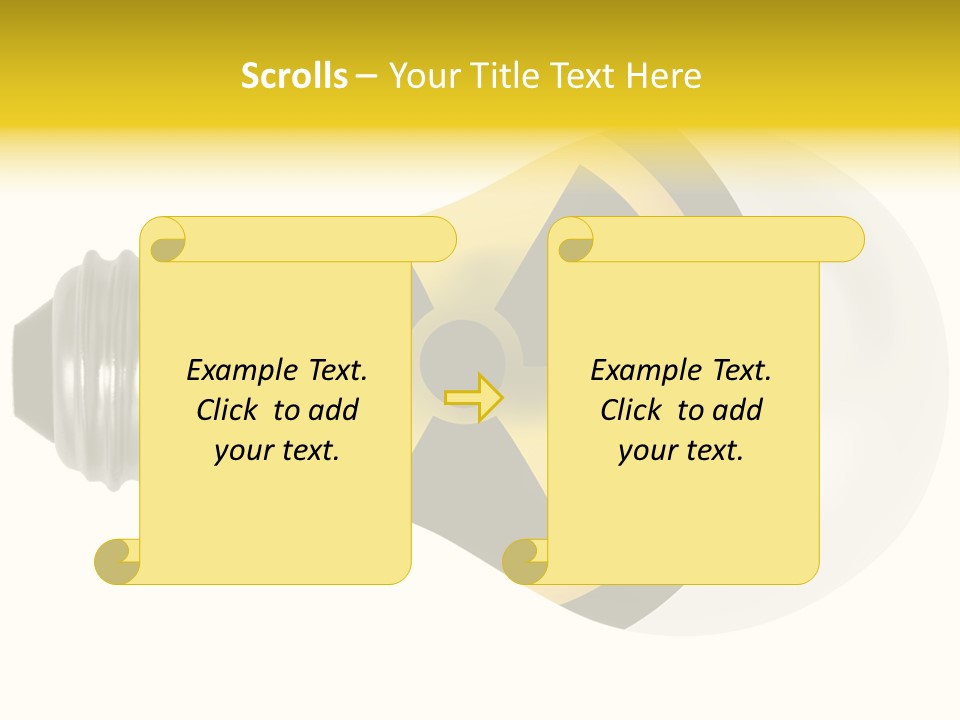 Attention Ray Yellow PowerPoint Template