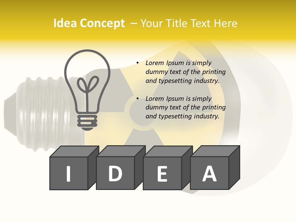 Attention Ray Yellow PowerPoint Template