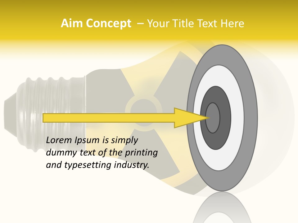 Attention Ray Yellow PowerPoint Template