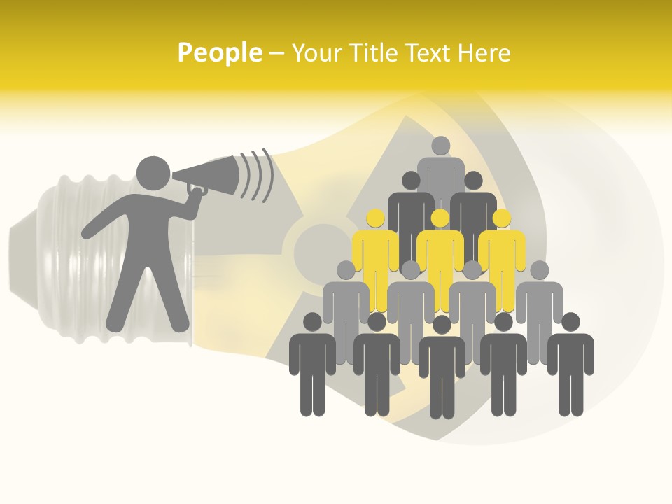 Attention Ray Yellow PowerPoint Template