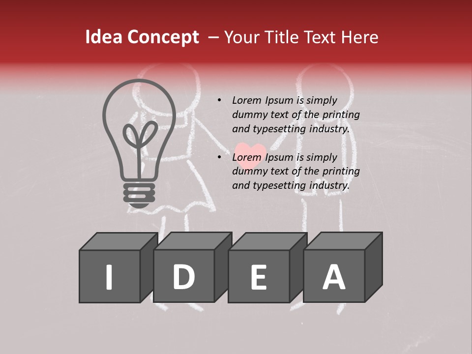 Affection Illustration Affectionate PowerPoint Template