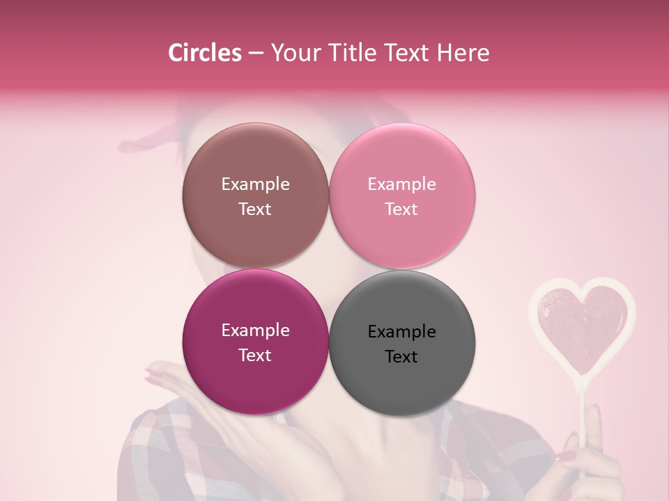 Vitality Red Pinup Girl PowerPoint Template