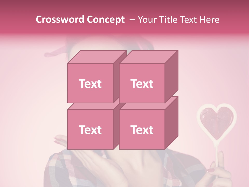 Vitality Red Pinup Girl PowerPoint Template