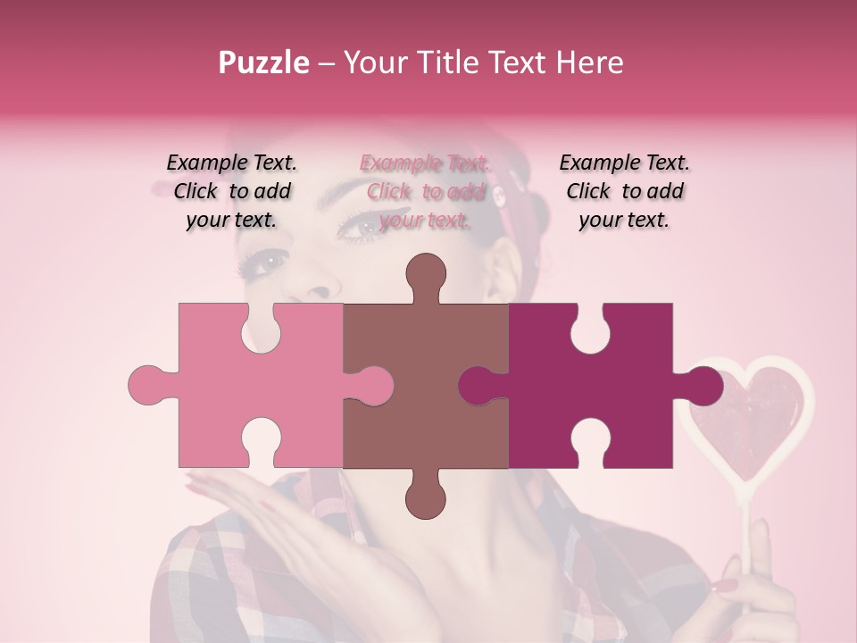 Vitality Red Pinup Girl PowerPoint Template