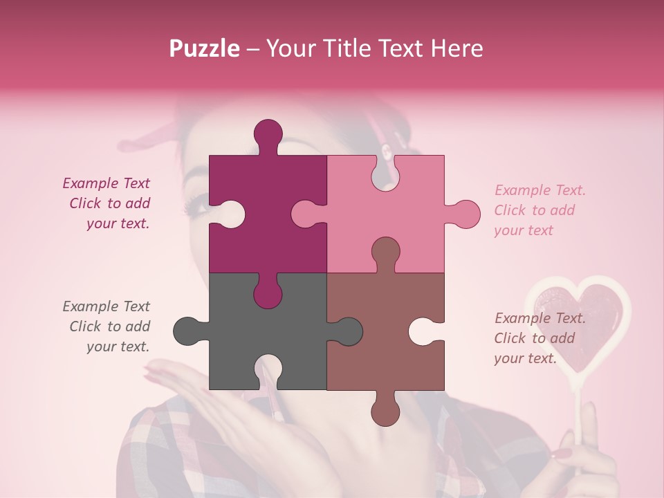 Vitality Red Pinup Girl PowerPoint Template