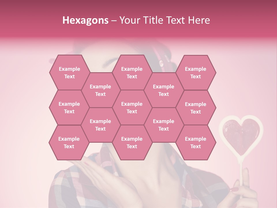 Vitality Red Pinup Girl PowerPoint Template