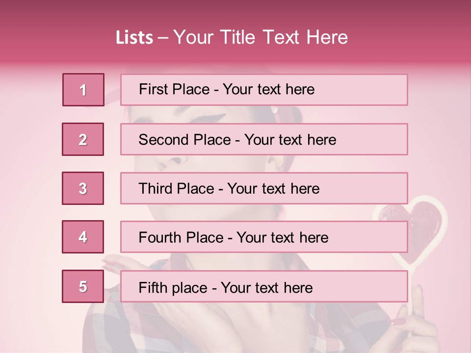 Vitality Red Pinup Girl PowerPoint Template