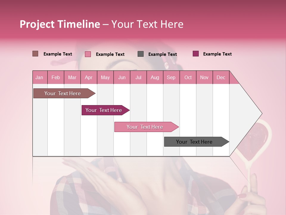 Vitality Red Pinup Girl PowerPoint Template