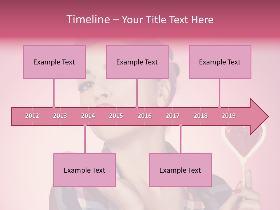 Vitality Red Pinup Girl PowerPoint Template