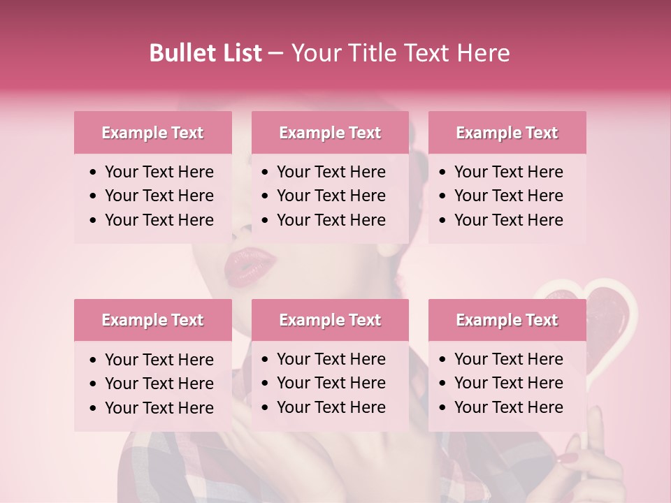 Vitality Red Pinup Girl PowerPoint Template