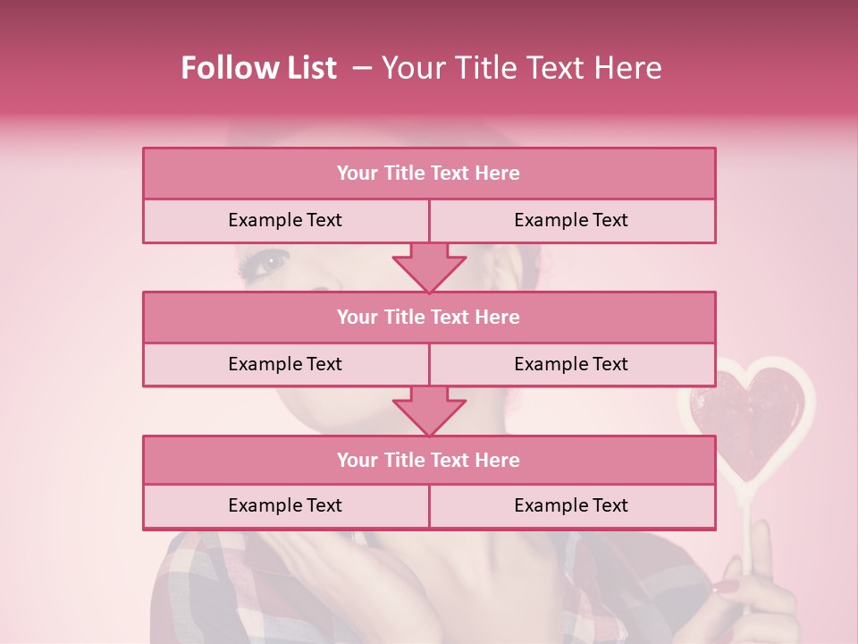 Vitality Red Pinup Girl PowerPoint Template