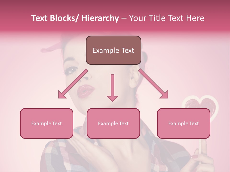 Vitality Red Pinup Girl PowerPoint Template