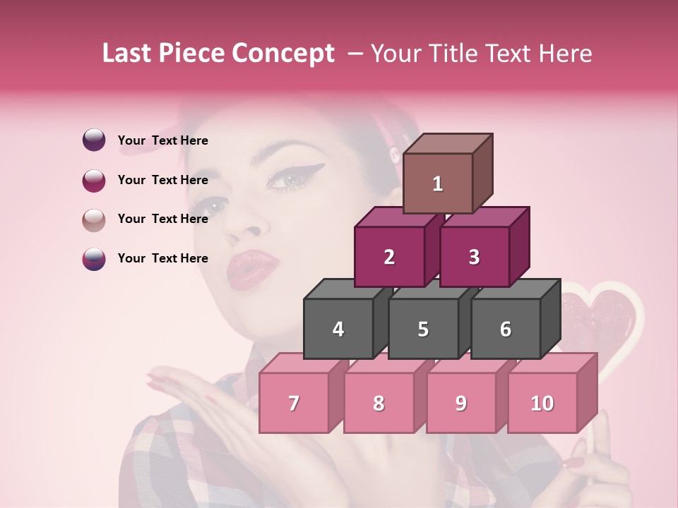 Vitality Red Pinup Girl PowerPoint Template