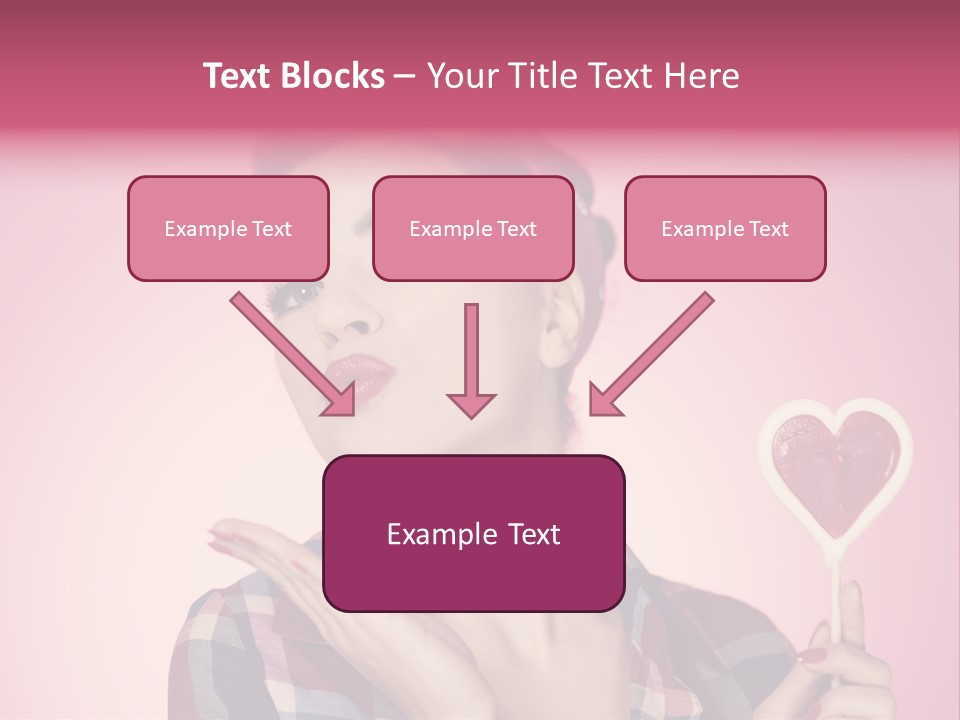 Vitality Red Pinup Girl PowerPoint Template