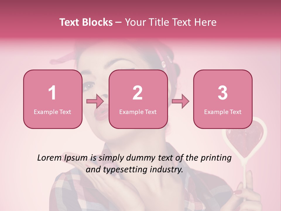 Vitality Red Pinup Girl PowerPoint Template