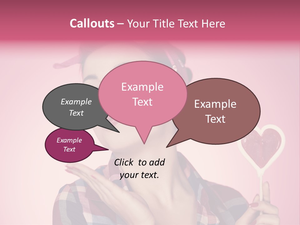 Vitality Red Pinup Girl PowerPoint Template