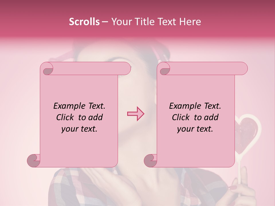 Vitality Red Pinup Girl PowerPoint Template