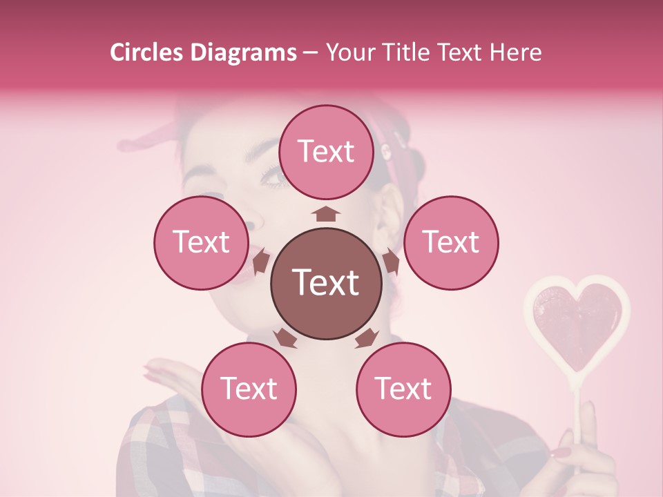 Vitality Red Pinup Girl PowerPoint Template