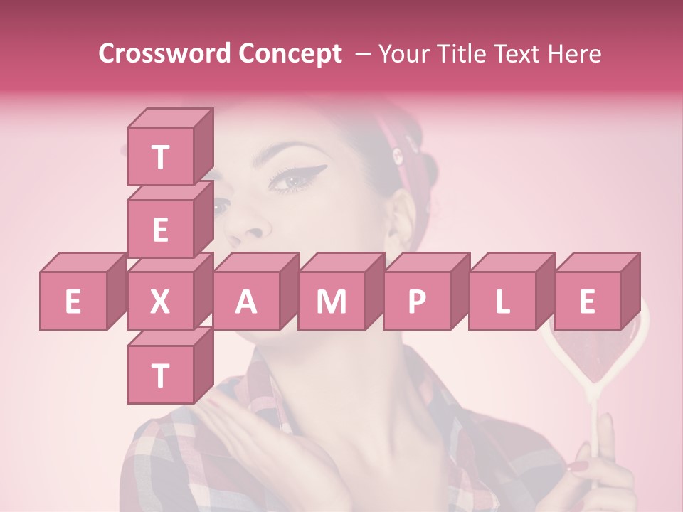 Vitality Red Pinup Girl PowerPoint Template