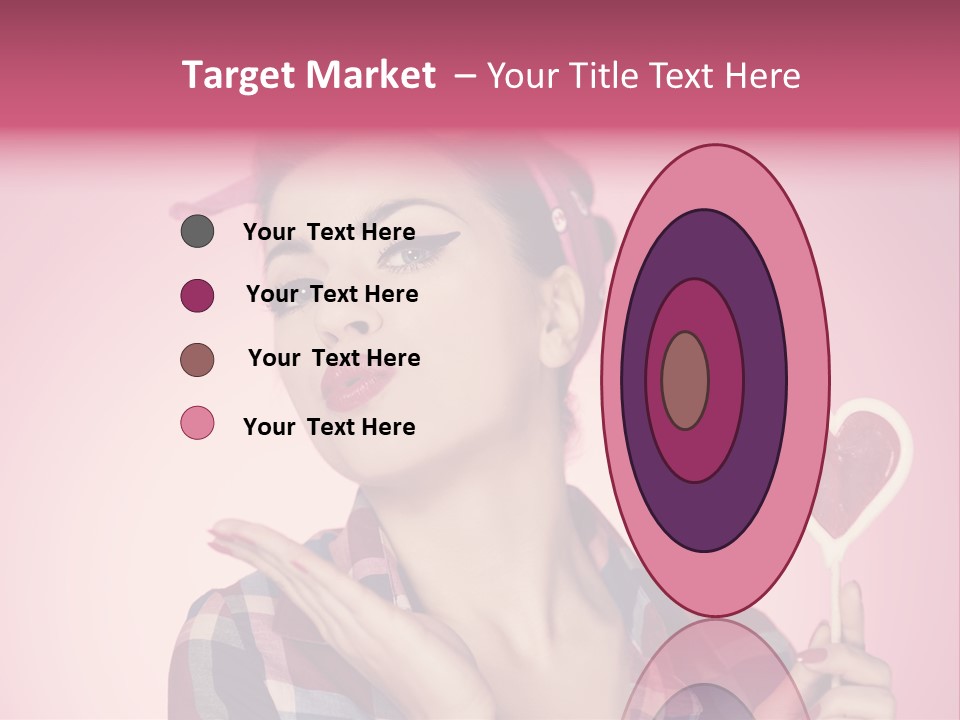 Vitality Red Pinup Girl PowerPoint Template