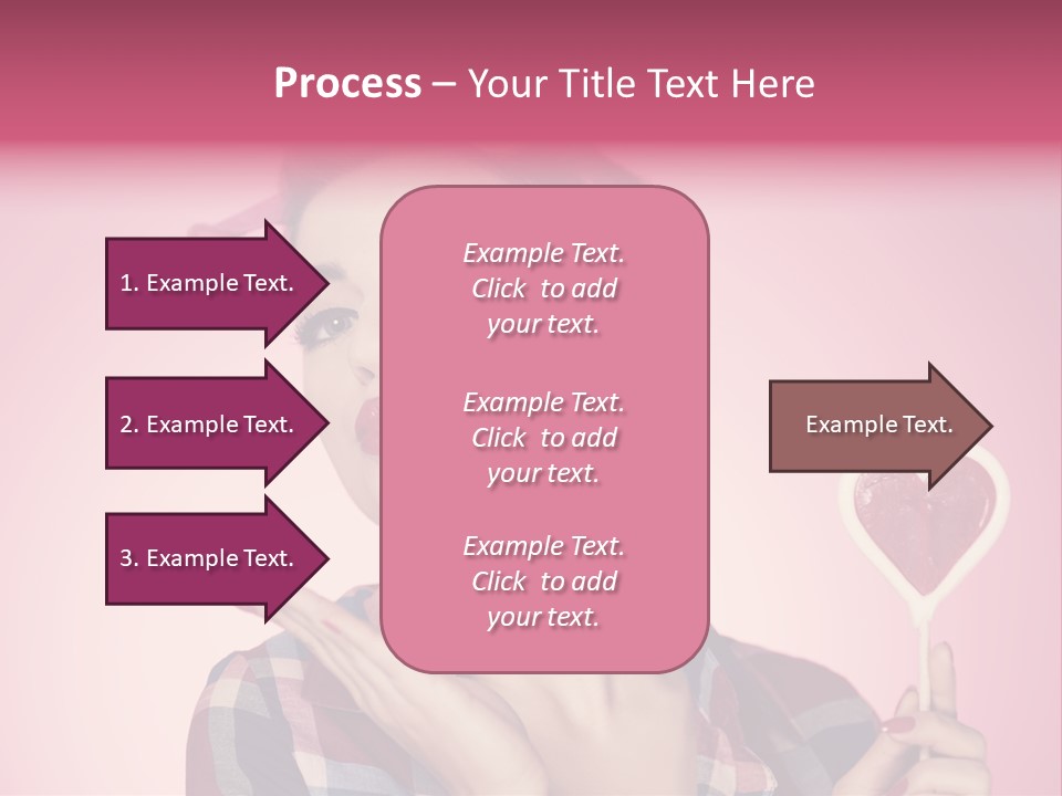 Vitality Red Pinup Girl PowerPoint Template