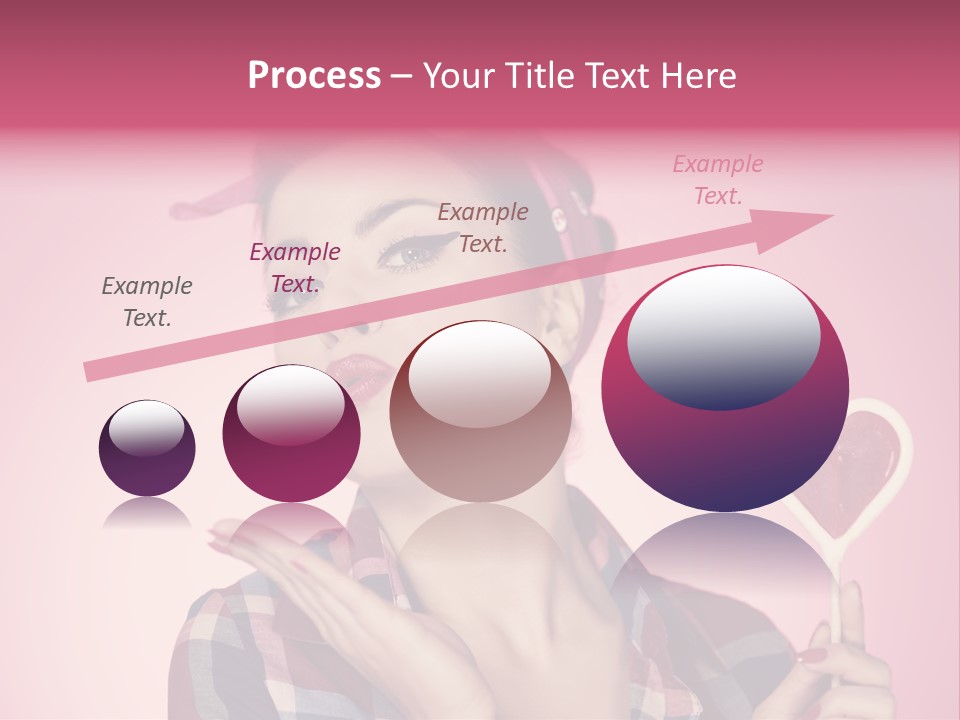 Vitality Red Pinup Girl PowerPoint Template