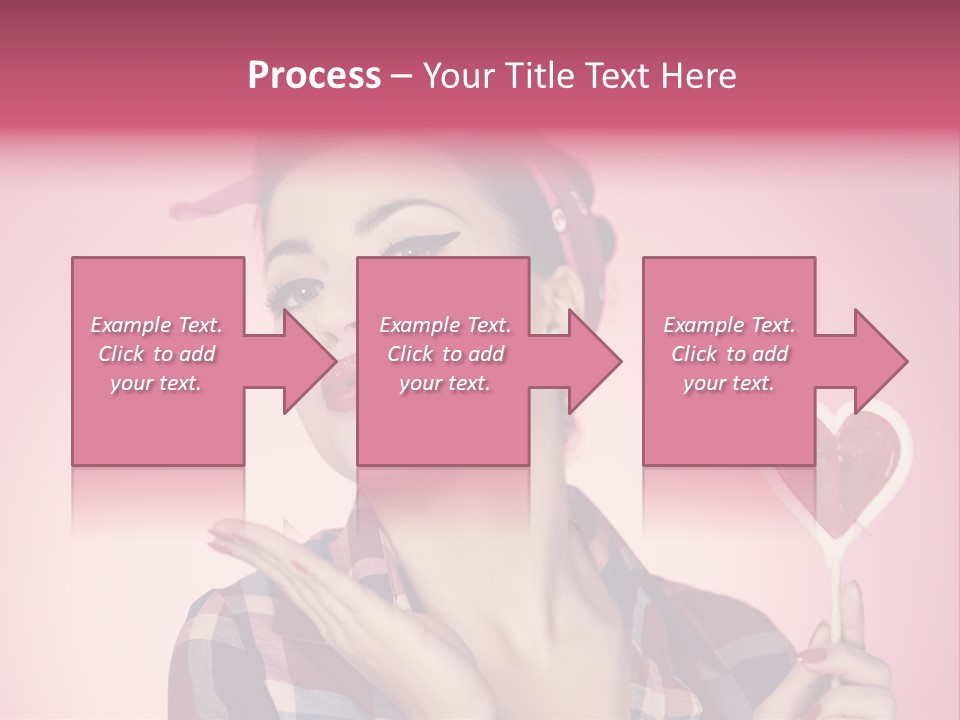 Vitality Red Pinup Girl PowerPoint Template