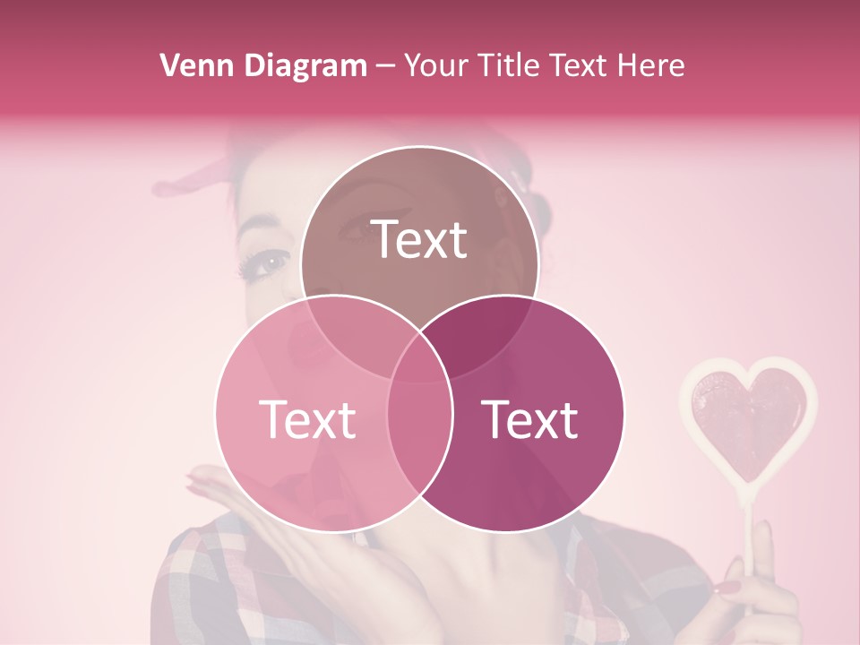 Vitality Red Pinup Girl PowerPoint Template