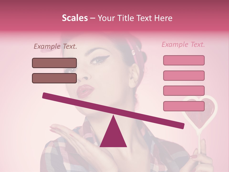 Vitality Red Pinup Girl PowerPoint Template