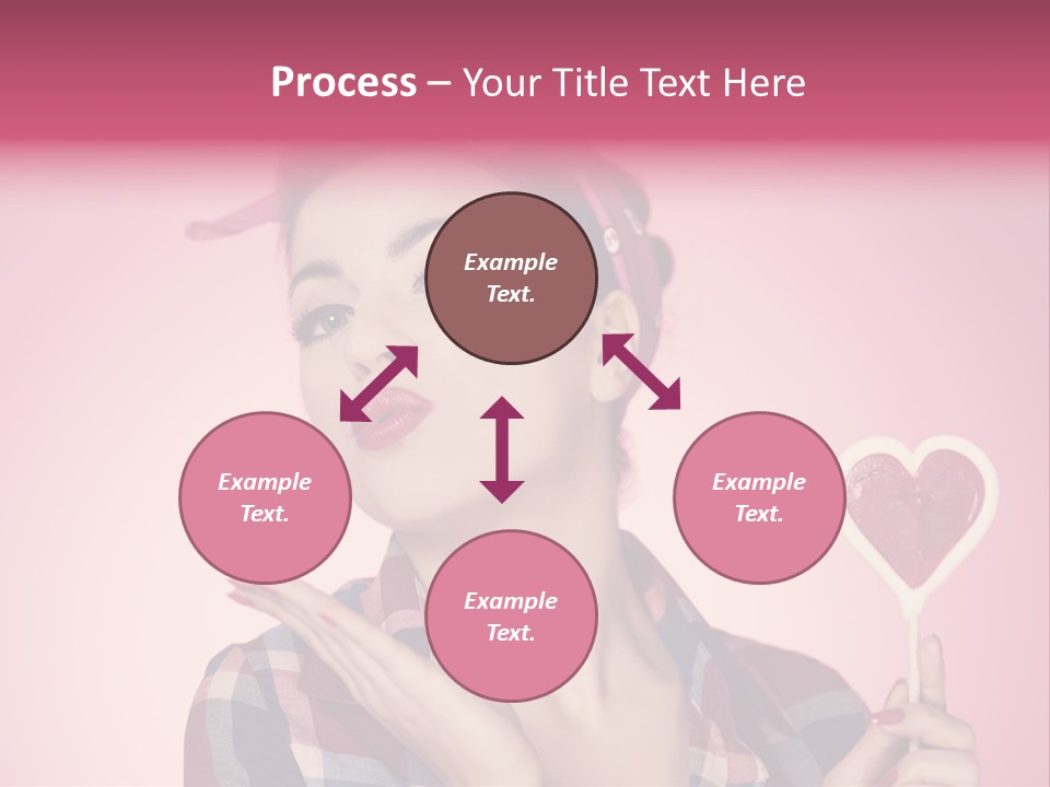 Vitality Red Pinup Girl PowerPoint Template