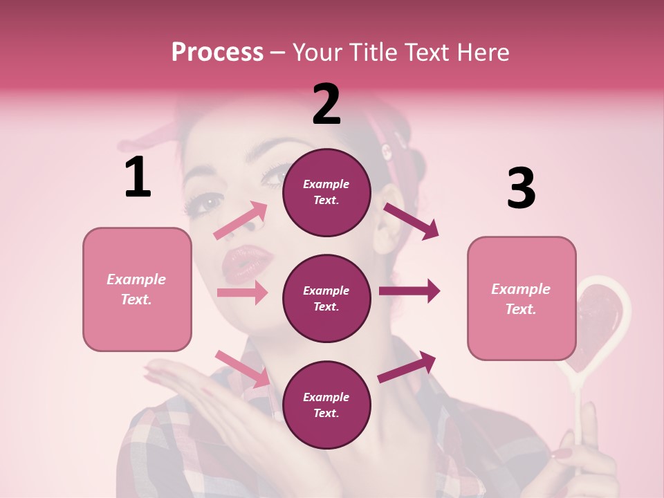 Vitality Red Pinup Girl PowerPoint Template