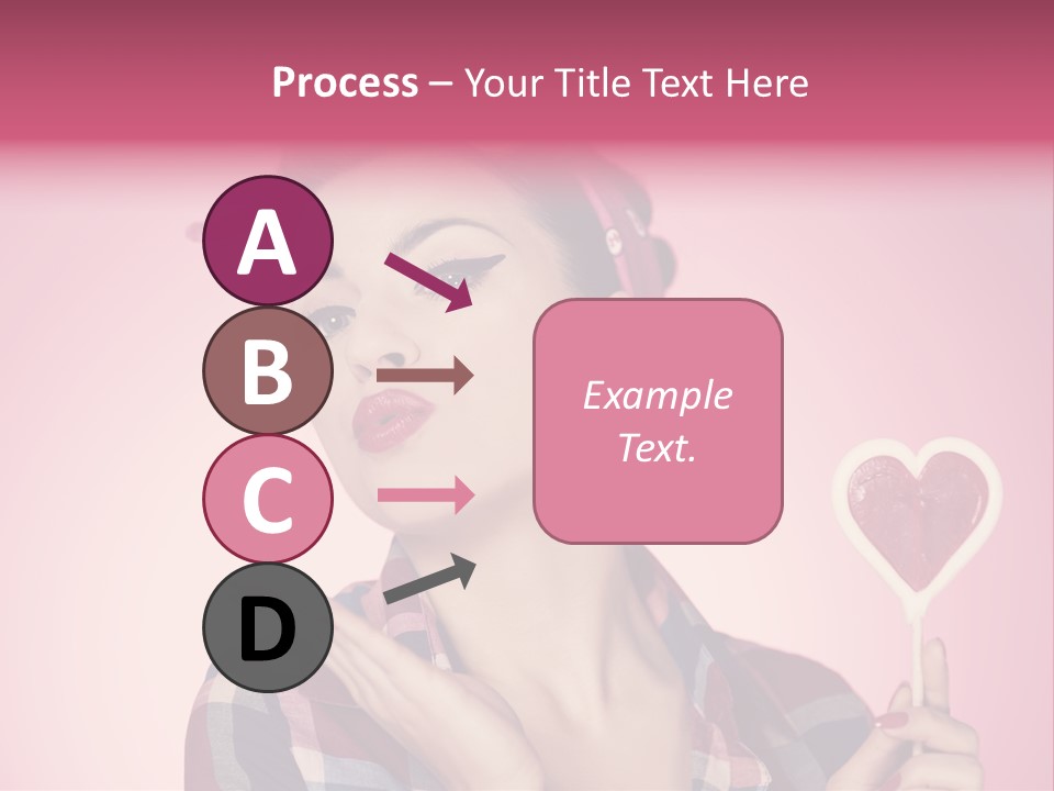 Vitality Red Pinup Girl PowerPoint Template