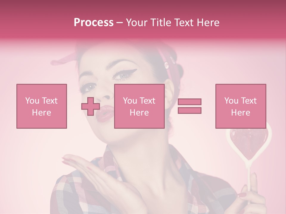 Vitality Red Pinup Girl PowerPoint Template