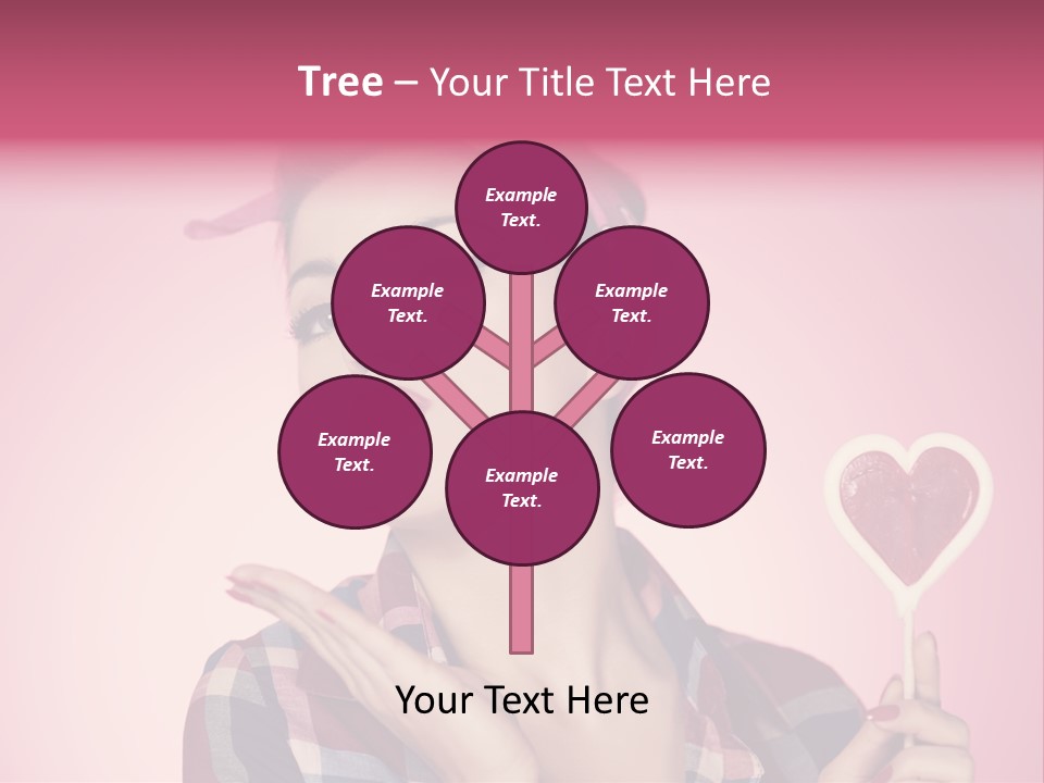 Vitality Red Pinup Girl PowerPoint Template