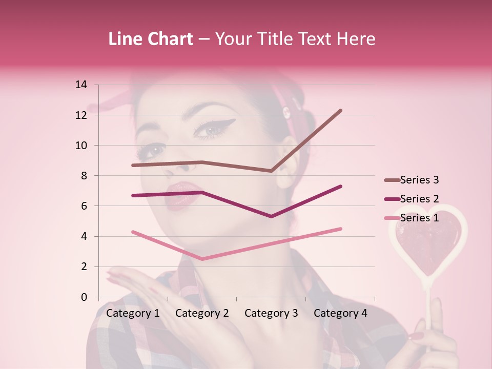 Vitality Red Pinup Girl PowerPoint Template