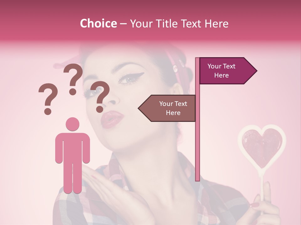 Vitality Red Pinup Girl PowerPoint Template