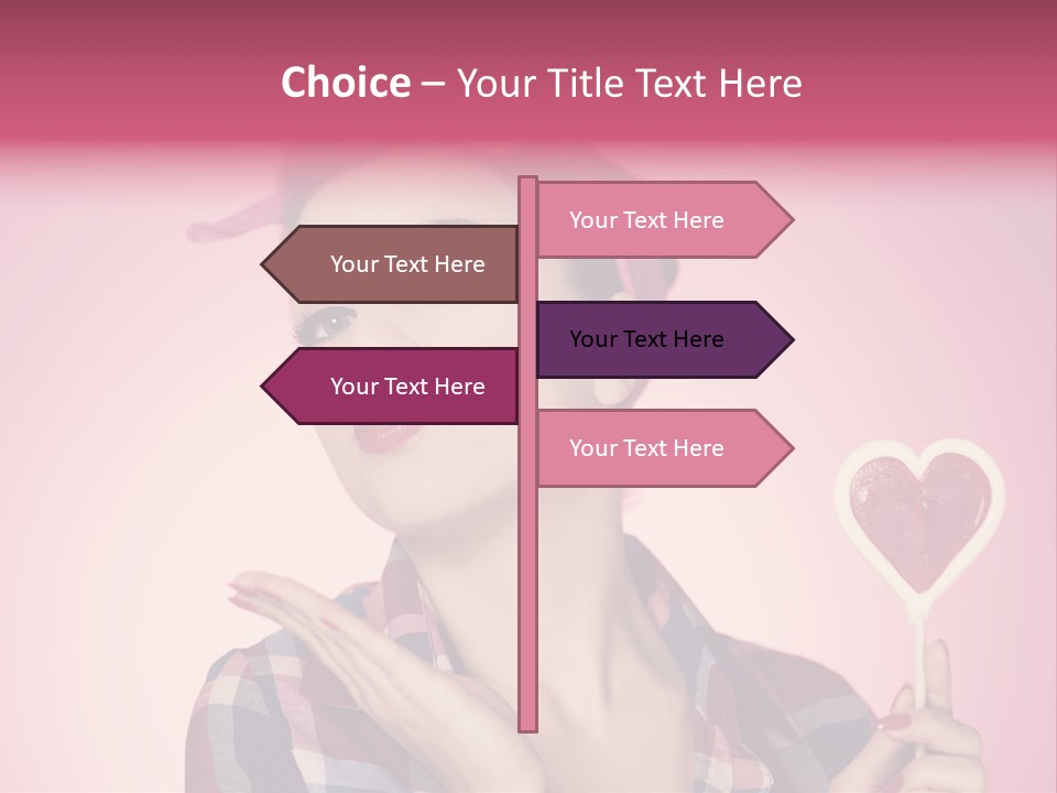 Vitality Red Pinup Girl PowerPoint Template