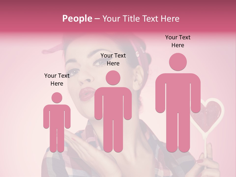 Vitality Red Pinup Girl PowerPoint Template