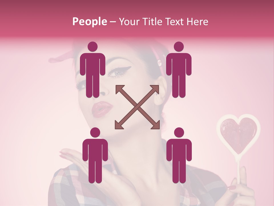 Vitality Red Pinup Girl PowerPoint Template