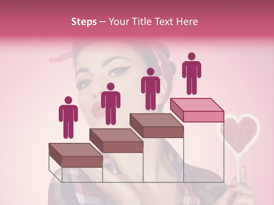 Vitality Red Pinup Girl PowerPoint Template